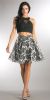 Main image of Lace Embellished Crop Top with Floral Print Puffy Skirt